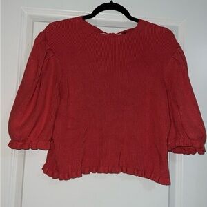 Salmon colored sweater top